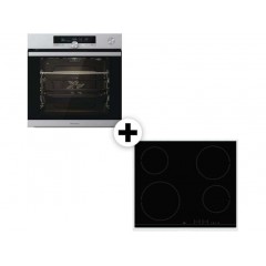 Hisense BSA66334PX + E6431X Φούρνος άνω Πάγκου 77lt με Κεραμικές Εστίες Π59.5εκ. Inox